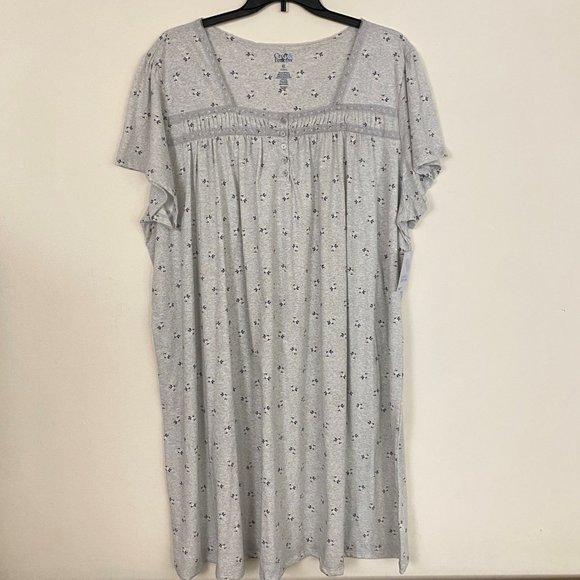 Croft & Barrow Cotton blend Short Sleeve Nightgown 3X - Picture 6 of 9